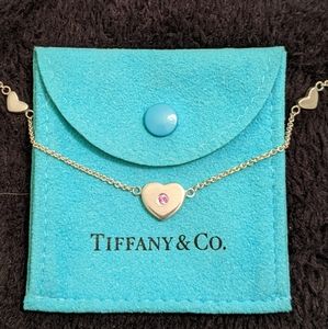 RARE Silver Pink Sapphire Multi Heart Necklace